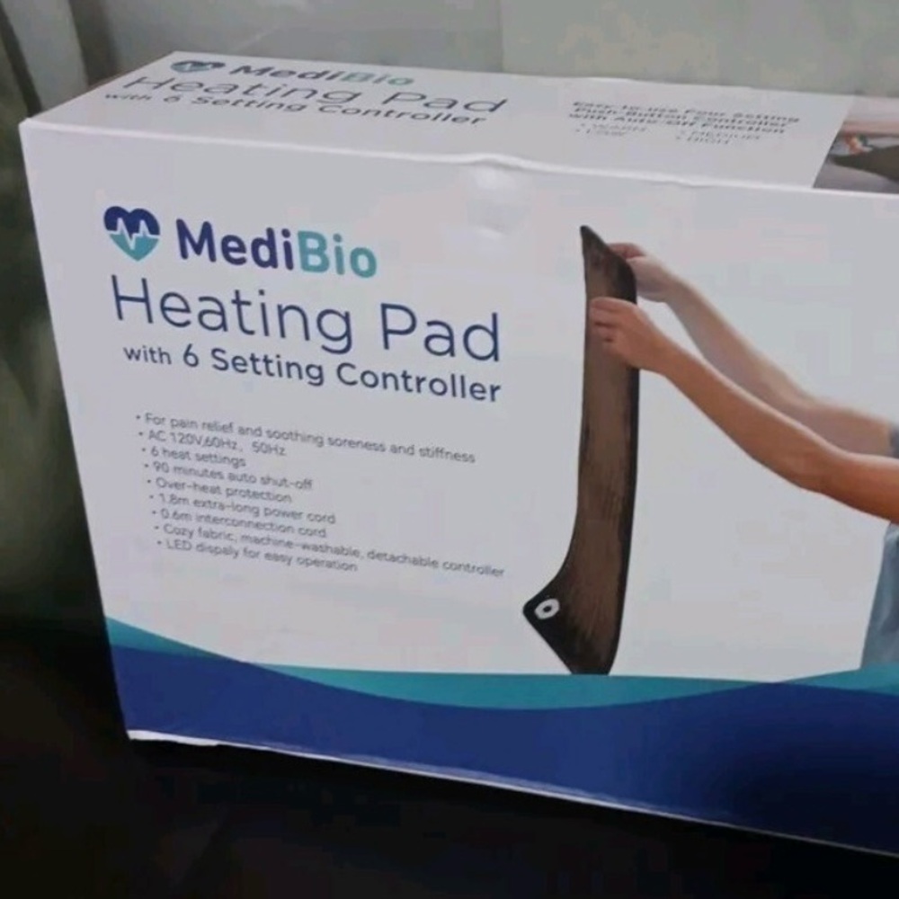Heating Pad with 6 Setting Controller - Black